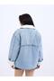 معطف نسائي من Fame Denim Teddy مقاس كبير باللون الأزرق الجليدي - 4