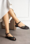 Genuine Leather Buckle Casual Women's Sandals - 3