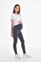 Pregnant & Maternity Smoked Seamless Abdominal Supported Leggings - 2