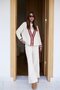 Cream Elastic Waist Knitwear Trousers - 3