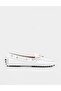 Genuine Leather White Bow Detailed Women's Loafer Shoes - 2