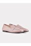 Genuine Leather Pink Loafer Women's Shoes - 2