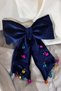 New Year's Dark Blue Velvet Bow Colorful Bell Dangle Fun Buckle - 4