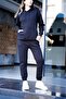 Women's 2-Piece Set Cotton & Wool Regular Single Pocket Detailed Soft Tracksuit Set