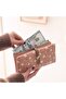 Oversized Soft Wallet with Flower Print Bracelet