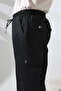 Men's Plane Side Pocket Elastic Waist Hajj and Umrah Cargo Pants Black - 7