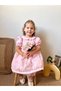 Pink Lace Collar Inside Tulle Short Sleeve Baby Girl Dress - 5
