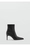 Pointed Toe Leather Ankle Boots - 3