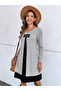 Women's Long Sleeve with Buckle-Front Raster Camisole with Inside Viscose Midi Dress Double Suit - 2