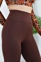 High Waist Ribbed Knitted Gathering Leggings