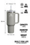 The Flowstate Quencher H2.0 Vacuum and Insulated Thermos Cup with Straw and Lid 1.18 Lt - 2