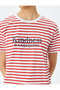 Crew Neck Red Women's T-Shirt 5Sak50138Ek - 5