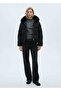 Short Quilted Anorak with Fur Collar - 2