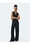 Comfortable Fit Wide Leg High Waist Trousers