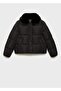 Short Quilted Anorak with Fur Collar - 3