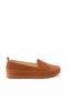 Tan Nubuck Genuine Leather Women's Loafer Shoes01269356501 - 2