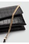 Crocodile Skin Pattern Flap Bag - 3