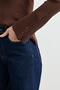 10637 Polo Neck Buttoned Corded Fabric Knitwear Sweater - 5