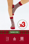 Bamboo Socks Colorful Striped 3-Piece Christmas Socks Unisex Gift Socks