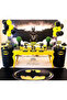 Batman Themed Balloon Set 50Pcs Mixed Black, Yellow Metallic Shiny Balloons and 5 Meter Balloon Chain - 2