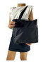 Sporty Black Large Women's Shoulder Bag with Multiple Compartments - 2
