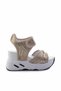 Beige Striped Women's Sandals K05026200109 - 2
