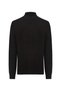 Men's Black Stand Collar Knitwear Sweater