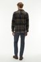 Men's Navy Blue Plaid Shirt Jacket - 2