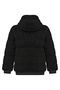 Women's Black Quilted Hooded Plush Coat Jacket - 5