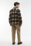 Men's Black Plaid Oversized Jacket - 2