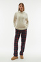 Plaid Waist Tie Track Pants