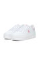Women's White Platform Sneakers with Iridescent Heel and Pink Logo - Comfort Cushioned Sole - 3