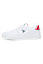 Men's White and Red Low-Top Sneakers - Lightweight Lace-Up Design, Comfortable for Everyday Outfits - 2