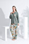 100% Cotton Long Sleeve Front Button Women's Sleepwear 98231 - 2