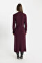 Women's Long Sleeve Trico Dress A9807Ax Bordeaux - 2