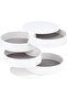 Quadra 4 layer rotating jewelry organizer stylish jewelry box organizer - white - 5