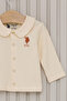 Us polo baby girl 3-piece set with booties - cream - 2