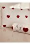 Uykulife Heart Pattern Single Size Fitted Sheet Set