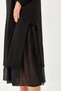 Women's Black Skirt with Tulle Detail Long Dress 60351346 - 5