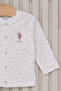 Baby Boy Crew Neck Pigment Printed Winter Regular Fit White Baby Set Usb2023-C-V1 - 2