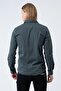 Men's Green Slim Fit Lycra Gabardine Shirt with Pockets - 5