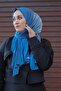 Shawl Women's Petrol Blue Single Jersey Combed Shawl Syr003 - 3