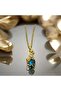 Animal Figured Zircon 316L Tarnish Gold Steel Necklace