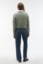 Crop Sweater with Crew Neck - 2