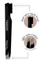 Single Tweezer with Brush 09 Angled Tip Tweezers Eyebrow Comb