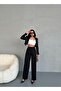 Palazzo Pants with High Waist Cirt Closure - 2