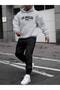 Men's Los Angeles Gray Sweat Black Tracksuit Set