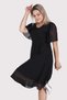 Apsen Women Black Plus Size Angel Sleeve Midi Chiffon Dress 4257-110 - 6