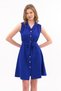 Apsen Women's Shirt Collar Buttoned Sleeveless Summer Short Dress 4330/95 - 3