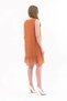 Apsen Women's Mustard Drawstring Detailed Midi Length Printed Chiffon Dress 4326-95 - 7